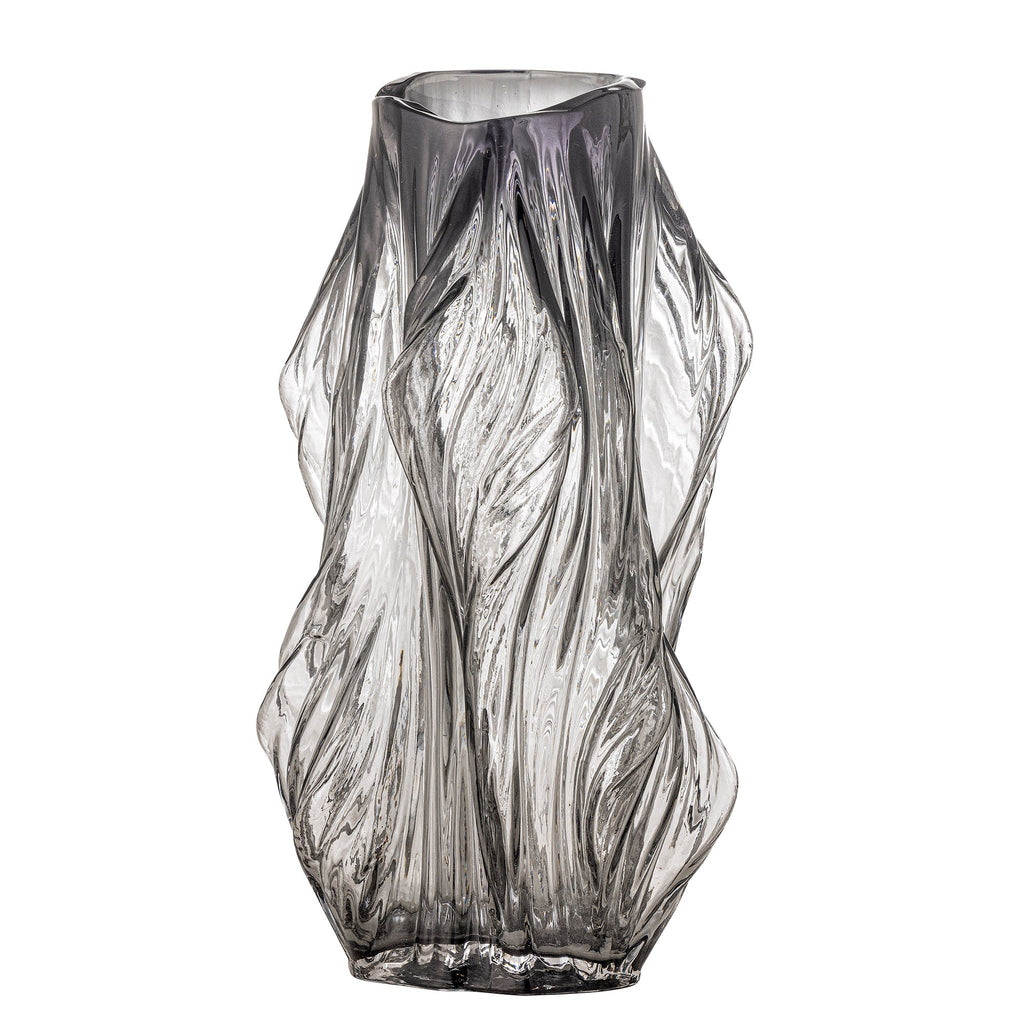 Tulla - Set of 2 Vases - Grey - Glass