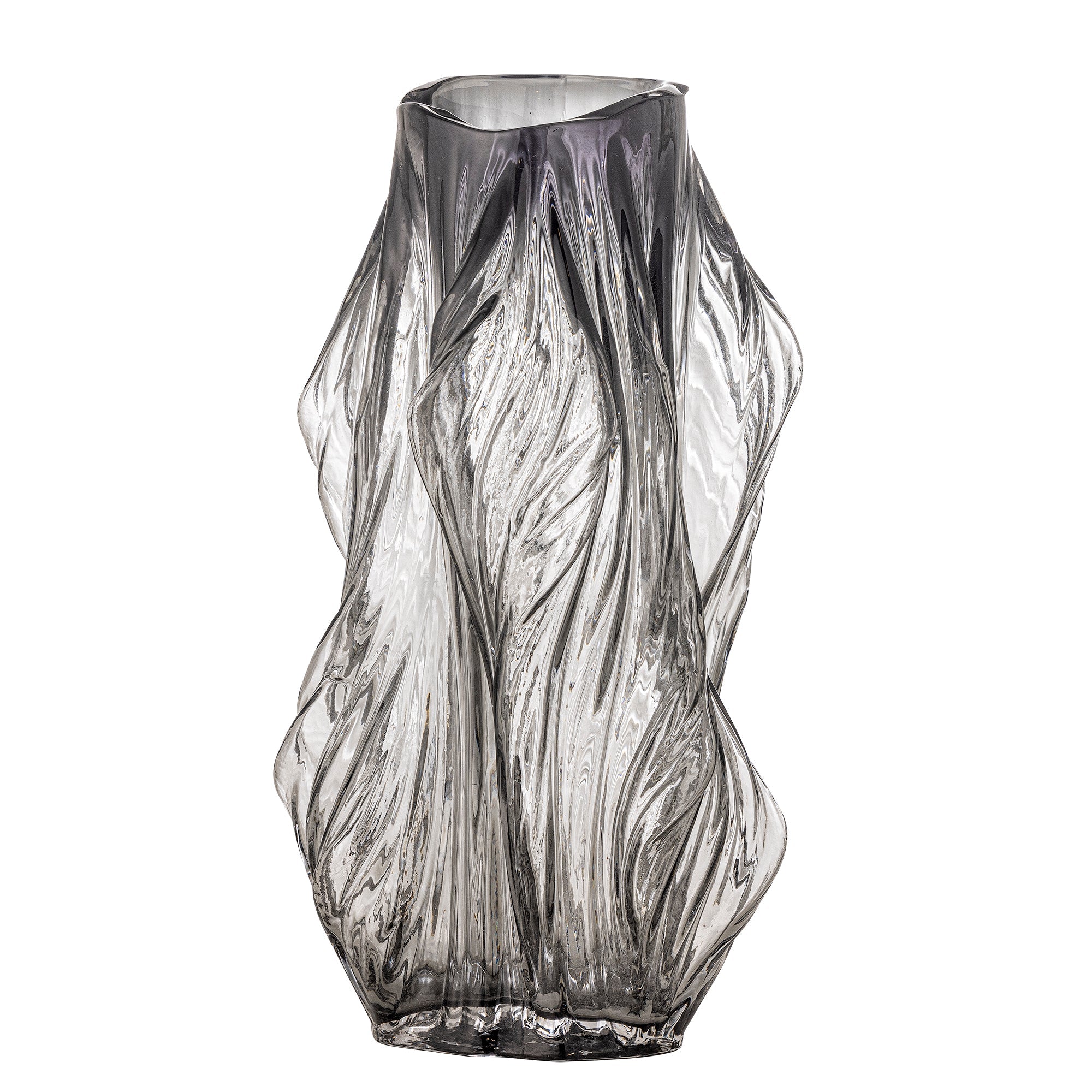 Tulla - Set of 2 Vases - Grey - Glass