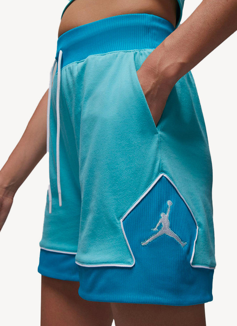 Nike - Short Jordan Diamond Woven - Bleached Aqua,White - Femme