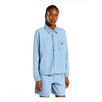 Camicia Dickies Lightweight Denim Shirt Ls W - Vintage Aged Blue