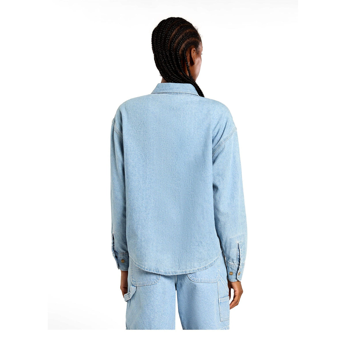 Camicia Dickies Lightweight Denim Shirt Ls W - Vintage Aged Blue