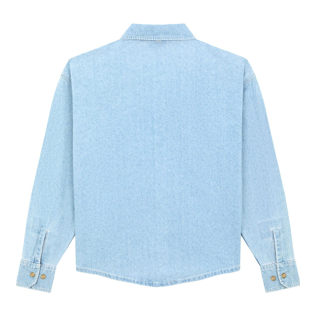 Camicia Dickies Lightweight Denim Shirt Ls W - Vintage Aged Blue
