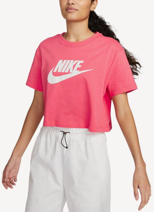 Nike - Tee-Shirt Essential Crop - Sea Coral/White - Femme