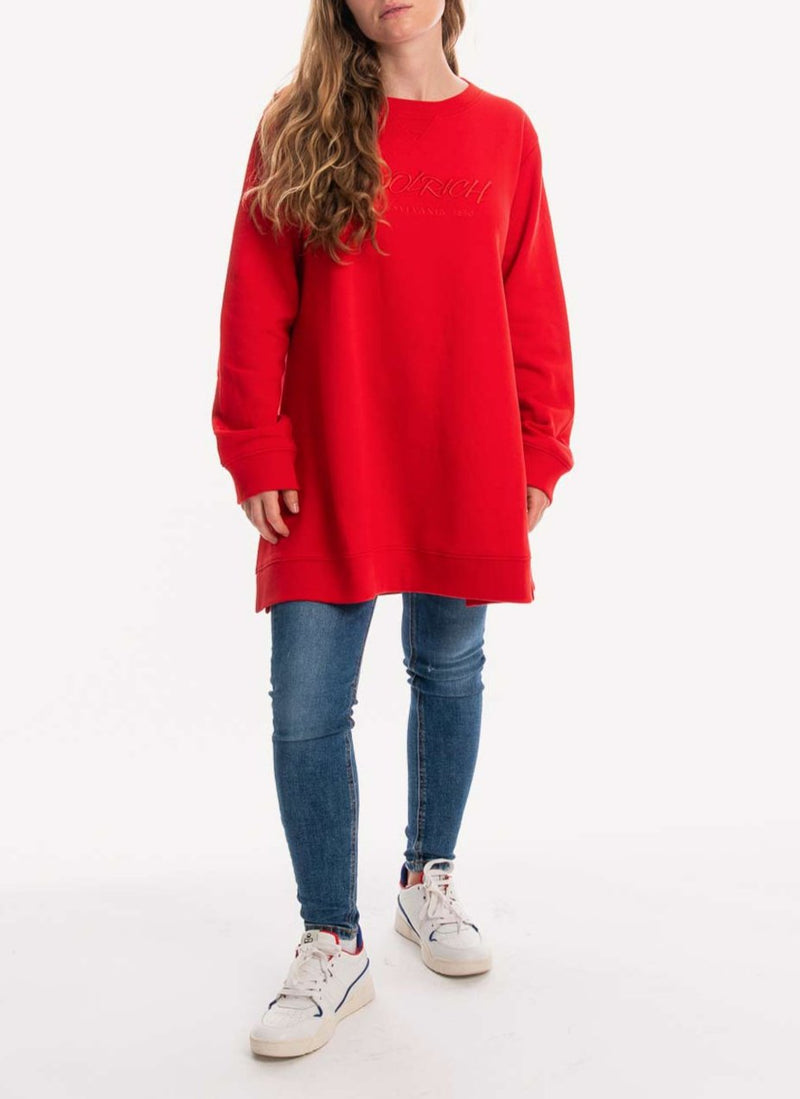 Woolrich - Sweat Long Bushwick - Flame Red B - Femme