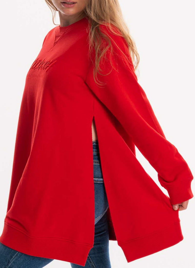 Woolrich - Sweat Long Bushwick - Flame Red B - Femme