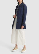 Woolrich - Trench Coat Jessamine - Melton Blue - Femme