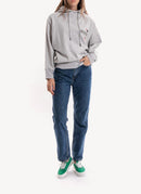 Woolrich - Hoodie New Fleece - Light Grey Mela - Femme