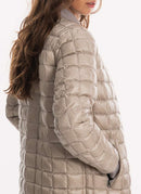 Woolrich - Bomber Long Reversible - Alpha Taupe - Femme