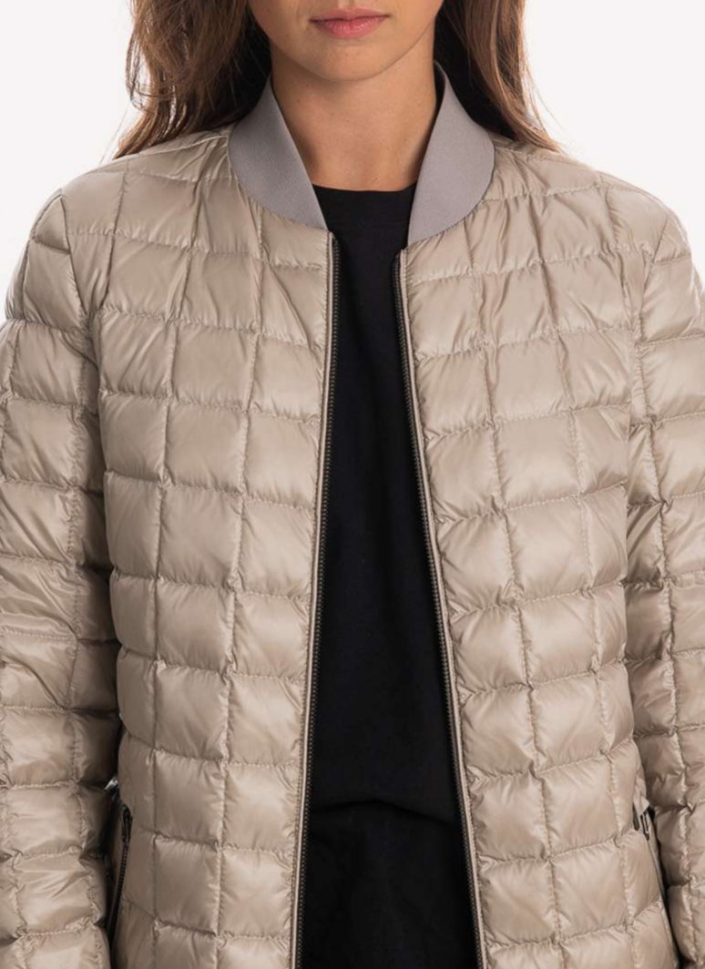 Woolrich - Bomber Long Reversible - Alpha Taupe - Femme