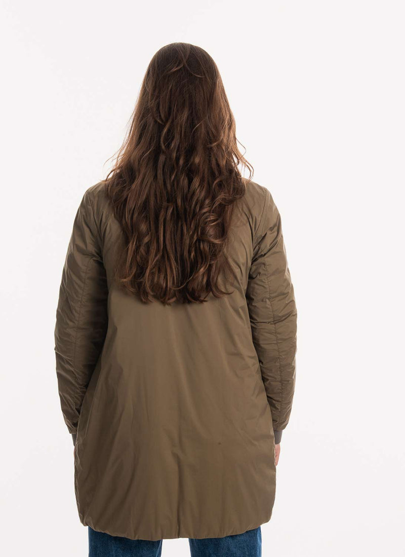 Woolrich - Bomber Long Reversible - Alpha Taupe - Femme