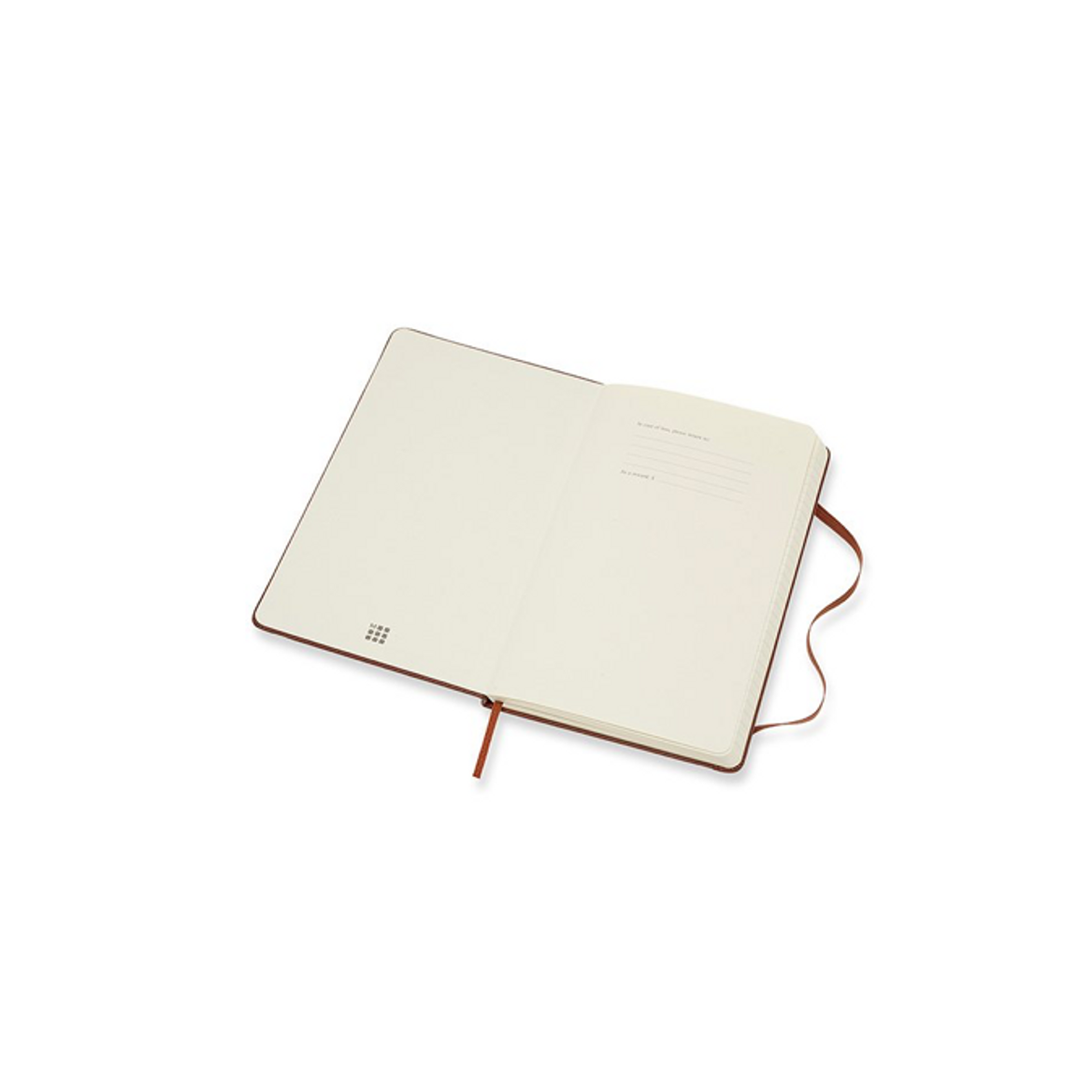 Cuaderno a rayas - Grande - Funda de piel - Marrón