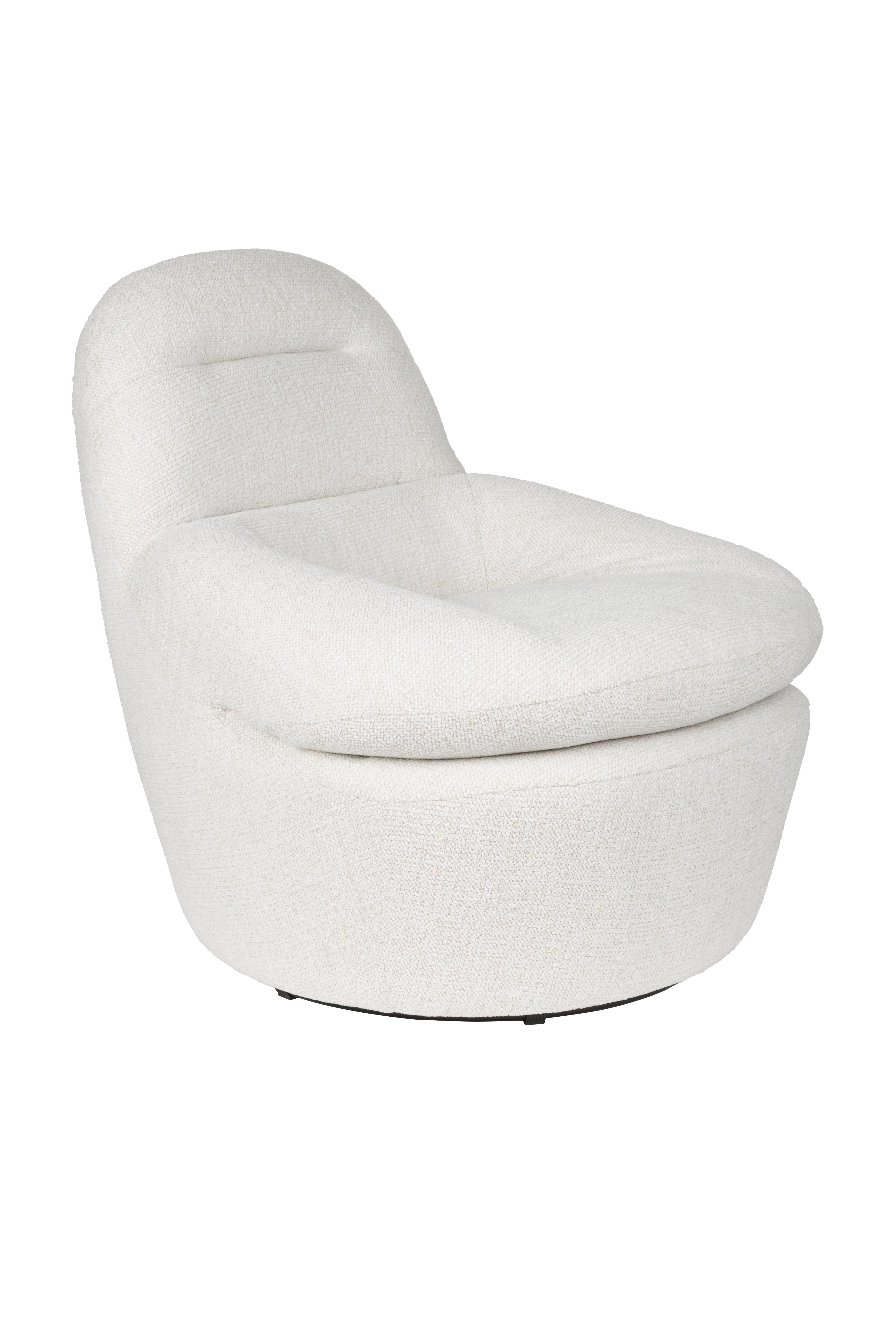 Velvoro - Fauteuil Lounge - Polyester - Blanc Cassé
