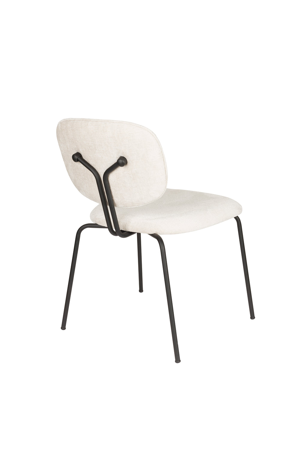 Button - Dining Chair - Polyester - Off White/Beige