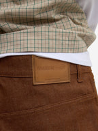 Le Pantalon Baggy En Denim Marron