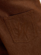 Le Pantalon Baggy En Denim Marron