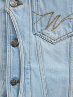 La Veste Du Postier En Denim Clair Délavé