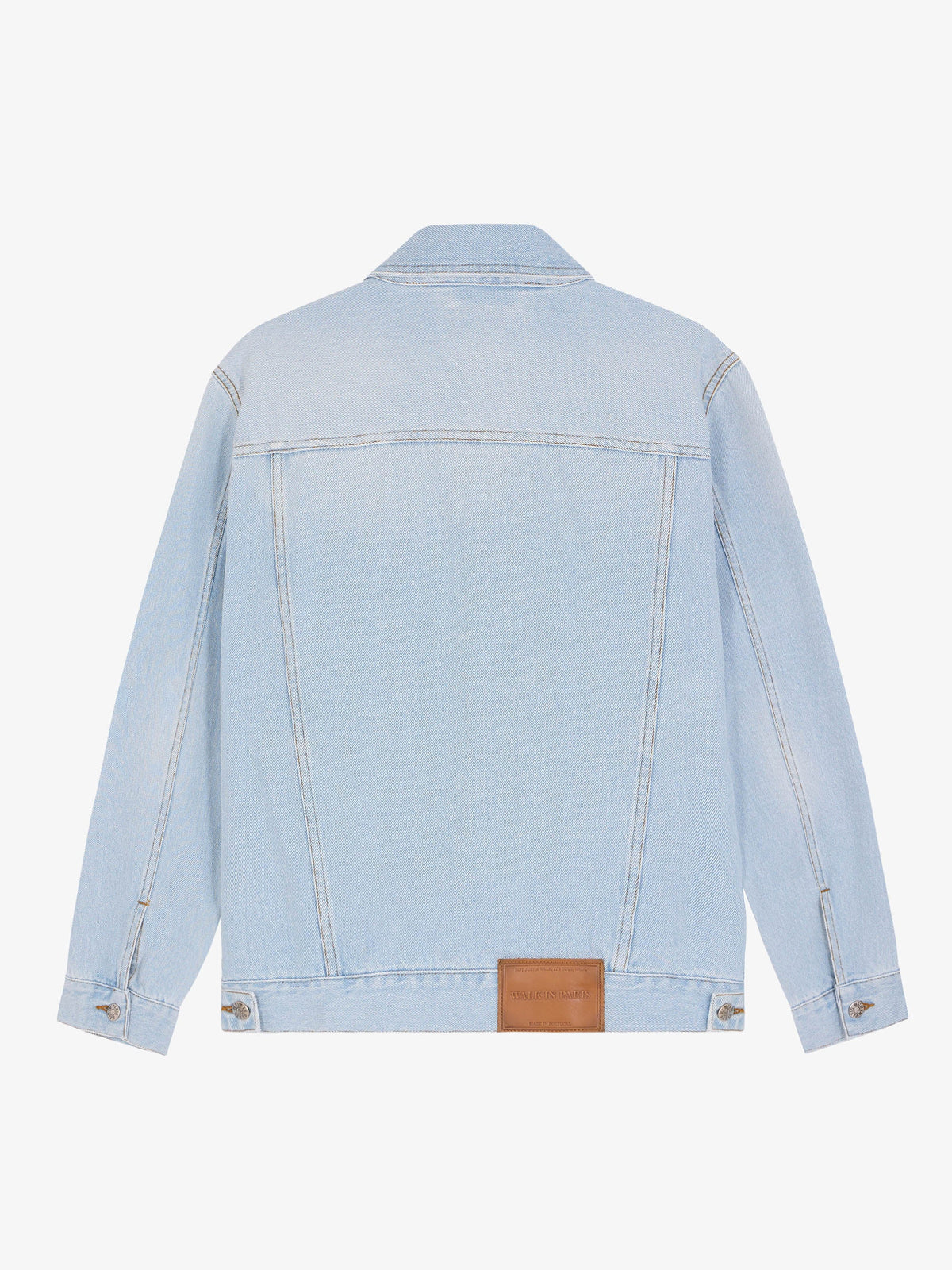 La Veste Du Postier En Denim Clair Délavé