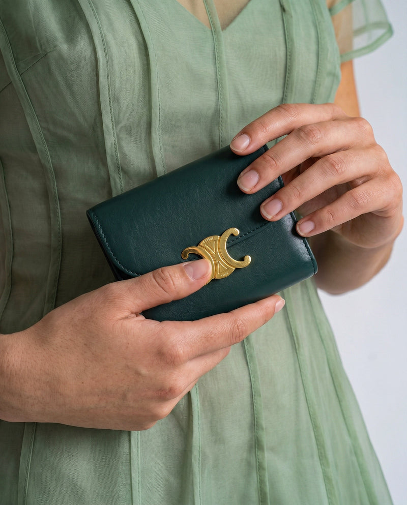Céline Cartera pequeña con solapa Triomphe