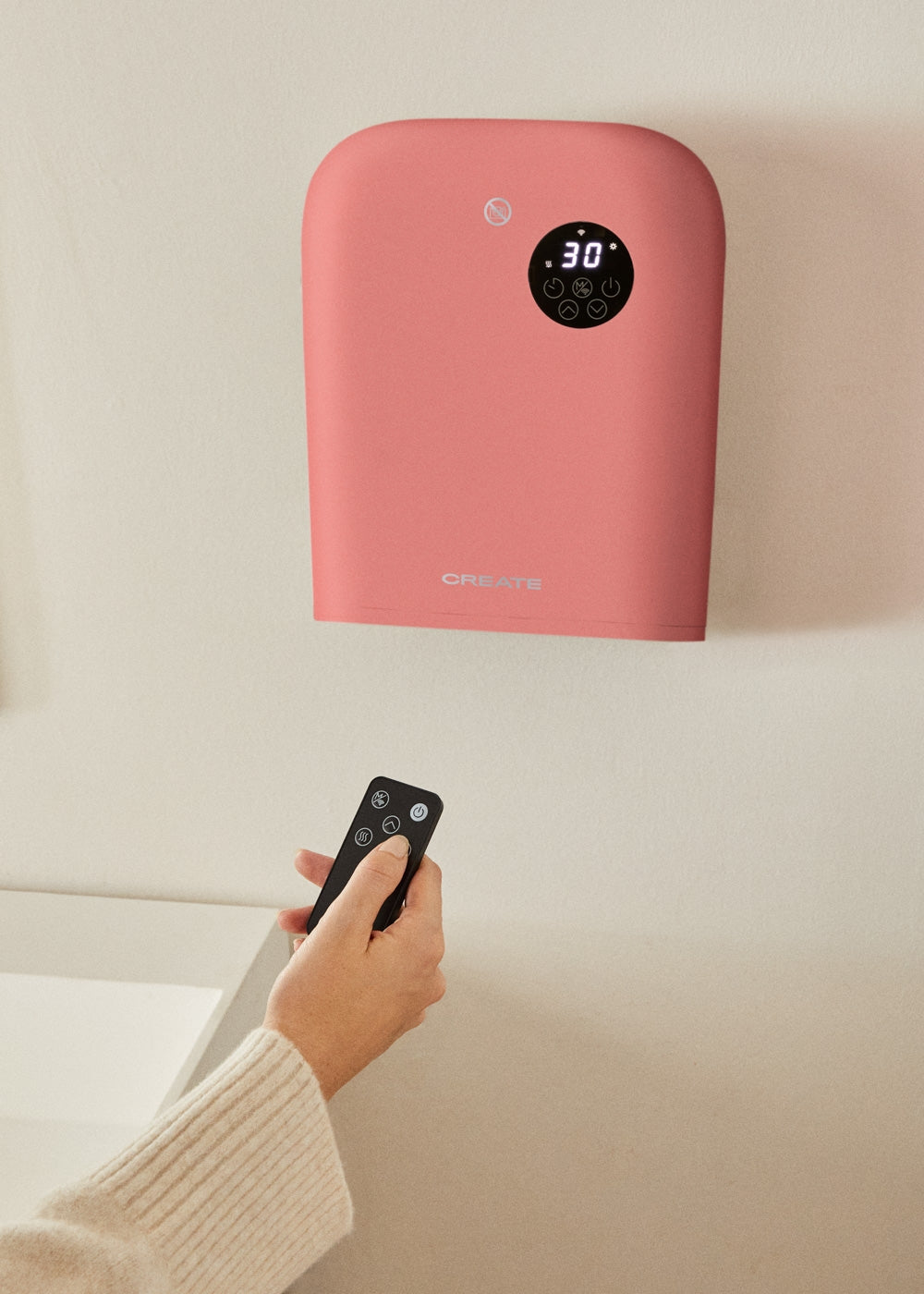 Warm Wall - Wall or Floor Heater with WiFi - Terracotta