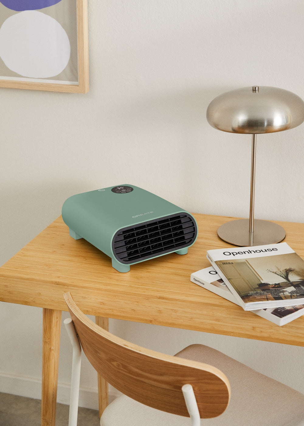 Warm Wall - Wall-mounted or floor-standing heater with WiFi - Sage green