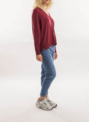 Gant - Cardigan En Laine Mérinos - Plumped Red - Femme