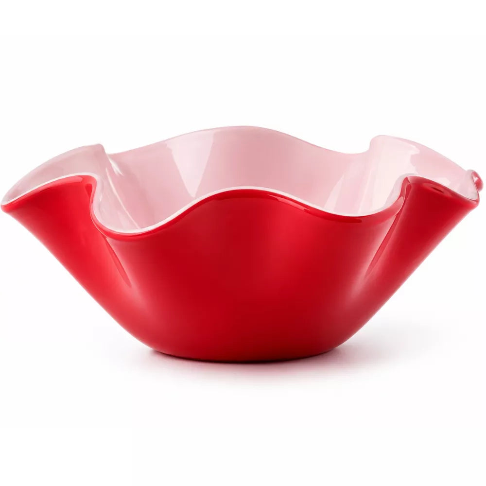 Wave - Centre De Table - Ø35 Cm - Opale/Rouge