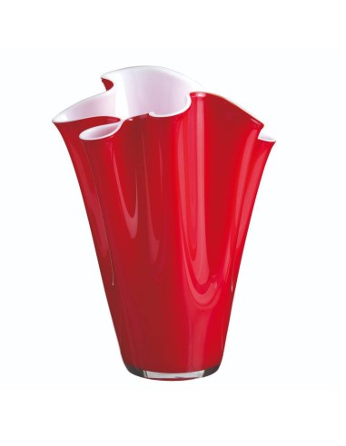 Wave - Vase - H30 Cm - Opale/Rouge