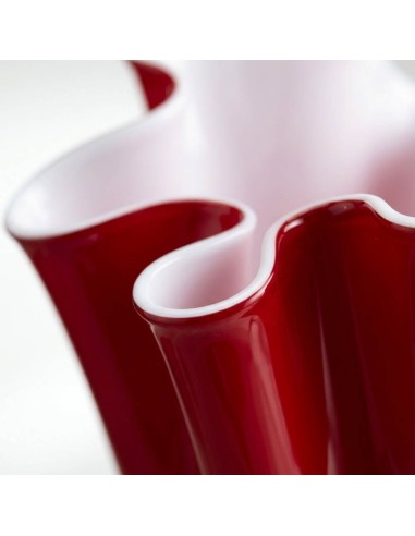 Wave - Vase - H30 Cm - Opale/Rouge