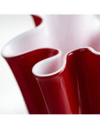 Wave - Vase - H30 Cm - Opale/Rouge