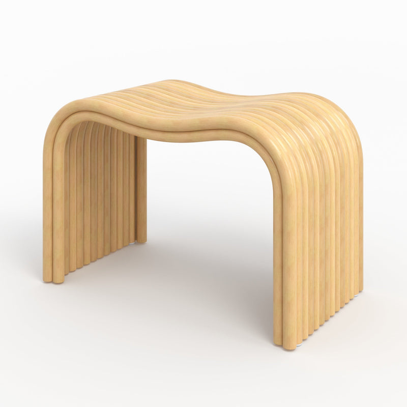 Tabouret Wave en rotin