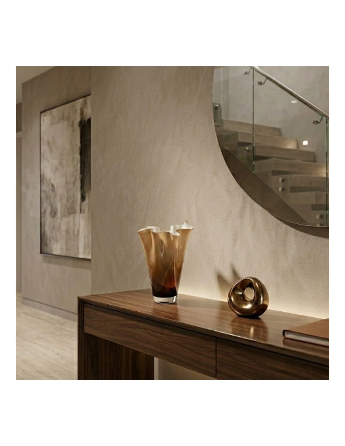 Wave - Vase - H30 Cm - Fumé