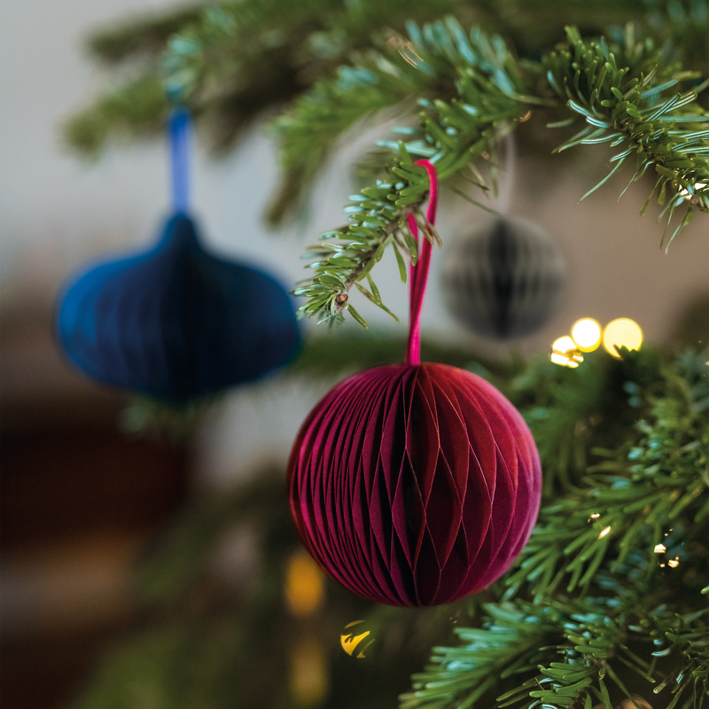 Lot De 6 Boules De Noël En Papier - Multicolore