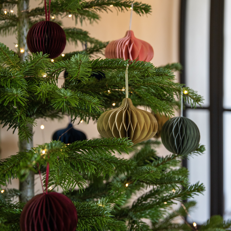 Lot De 6 Boules De Noël En Papier - Multicolore