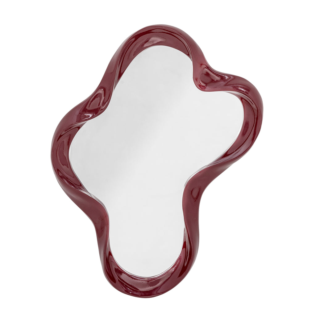 Violeta - Wall Mirror - Red - Polyresin