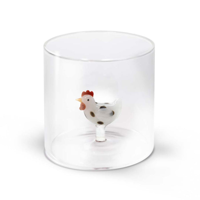Monterey - Lot De 2 Gobelets Poule Blanches - Verre Borosilicate