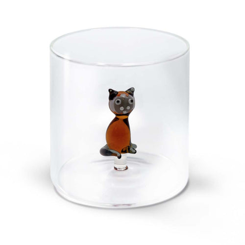 Monterey - Lot De 2 Gobelets Chat Siamois - Verre Borosilicate