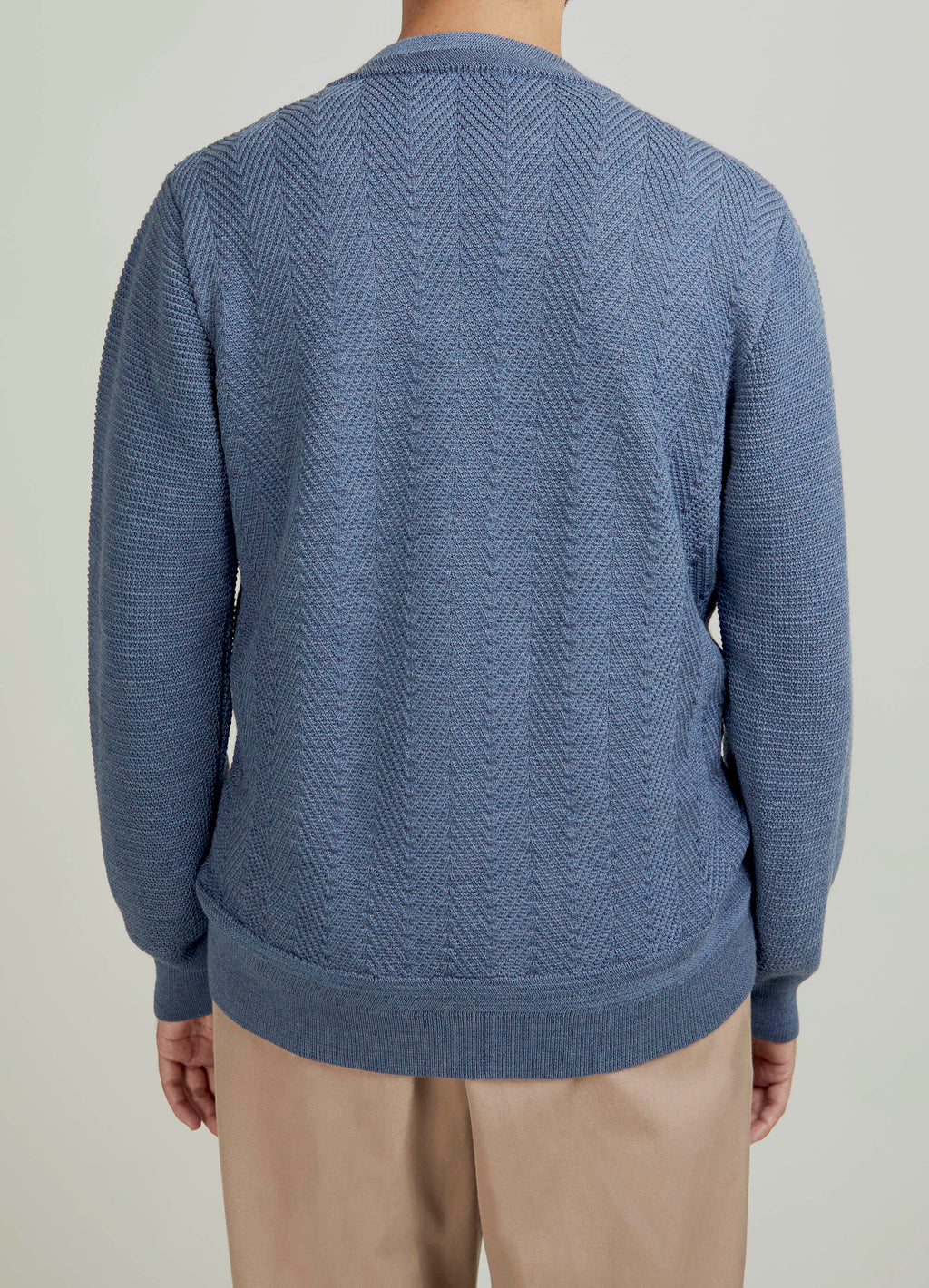 Lovere cardigan in storm blue wool - 3