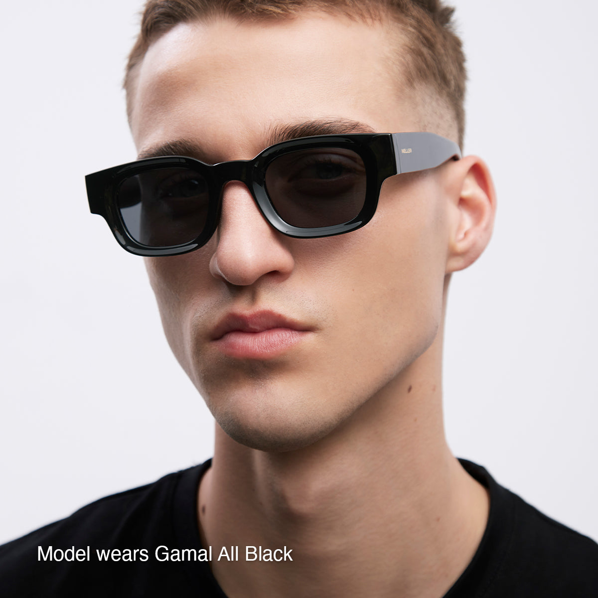 Gamal Black Azure Solbriller