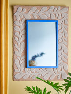 Atle - Miroir Mural - Bleu - Mdf