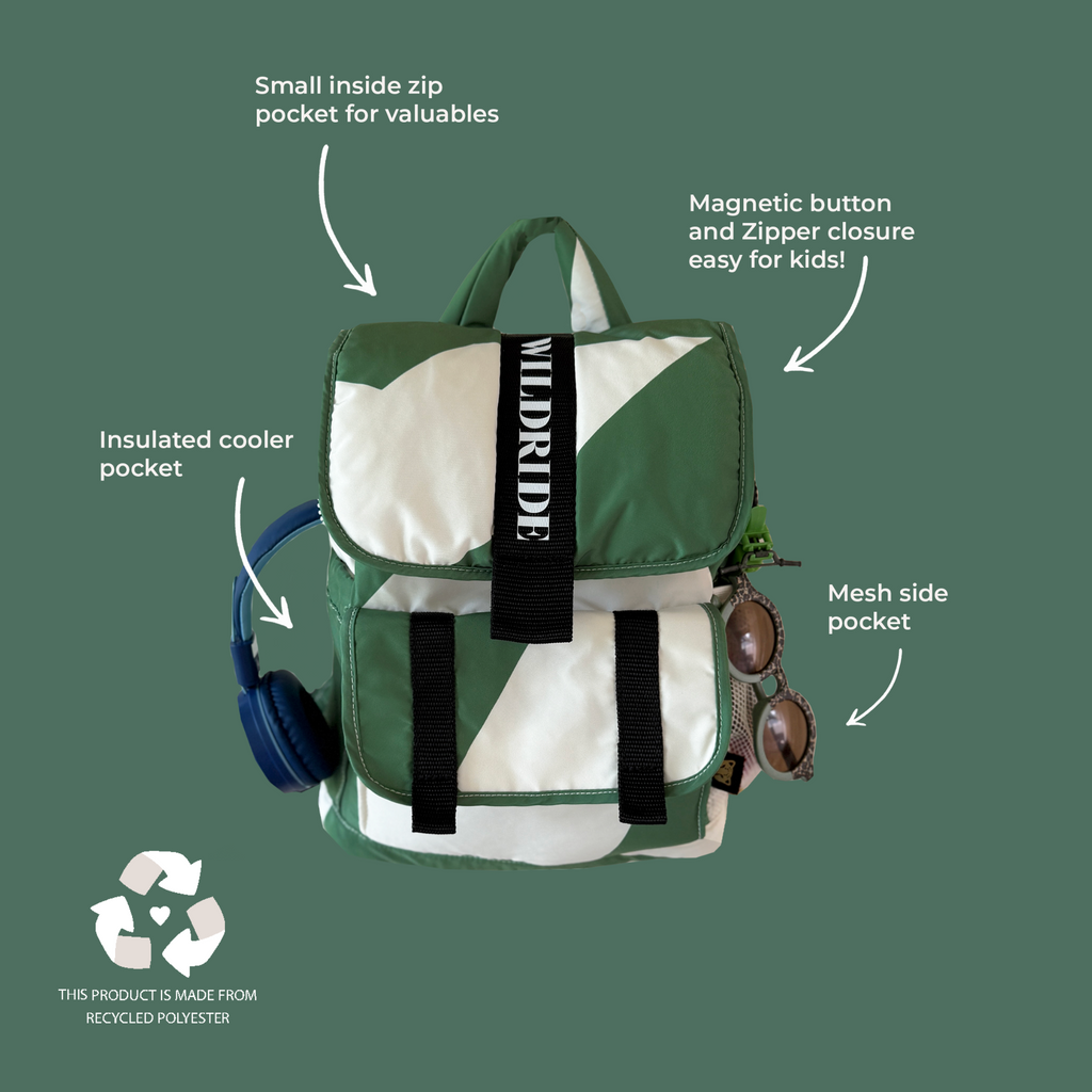 Recycled Graphic Green Kids' Backpack