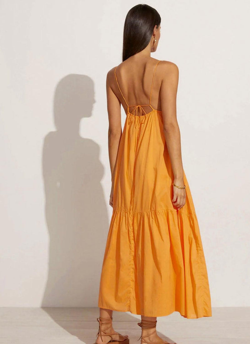 Faithfull The Brand - Robe Maxi Wilonna - Orange - Femme