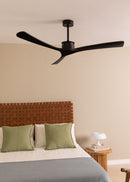 Wind Large DC - Ventilador de techo Wifi XL silencioso de 40 W - Negro