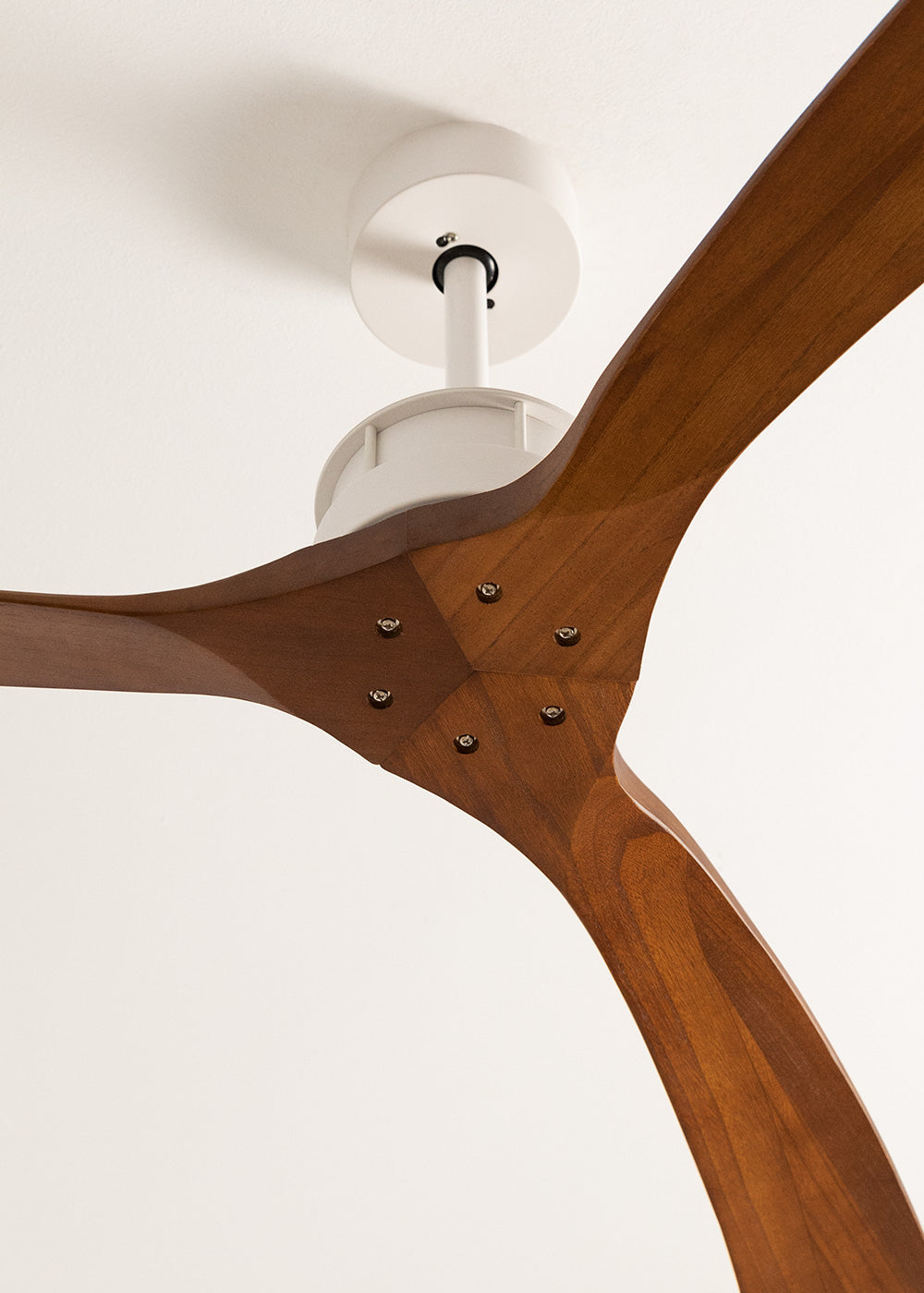 Wind Large DC - Silent XL 40W Ceiling Fan - White/Dark Wood
