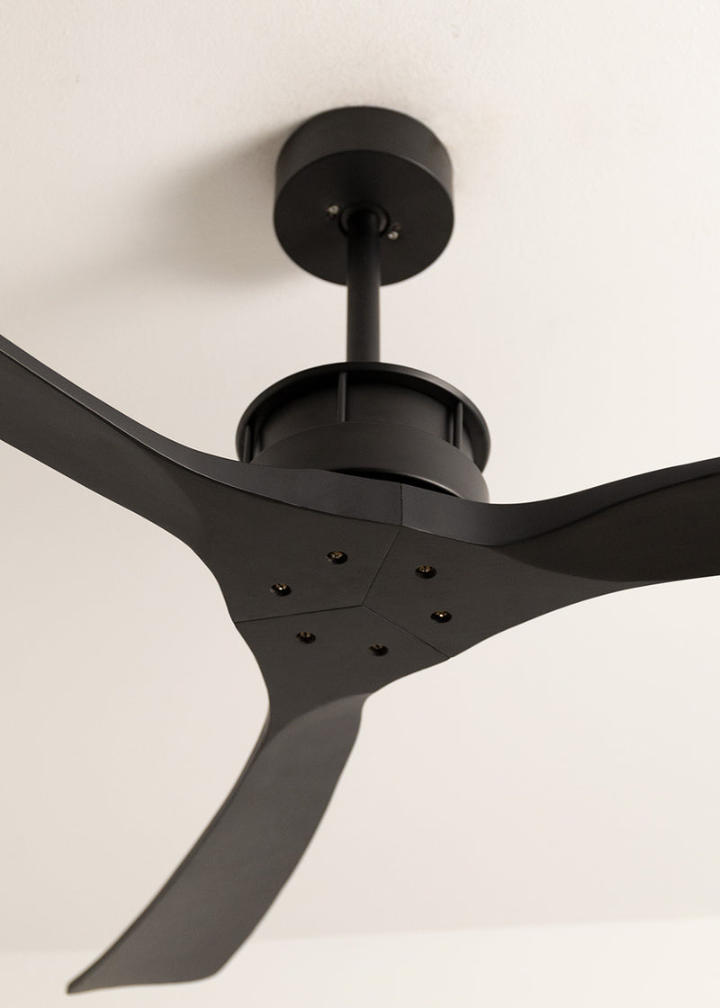 Wind Large DC - Ventilador de techo Wifi XL silencioso de 40 W - Negro