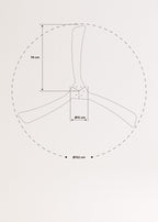 Wind Large DC - Silent XL 40W Ceiling Fan - White/Dark Wood