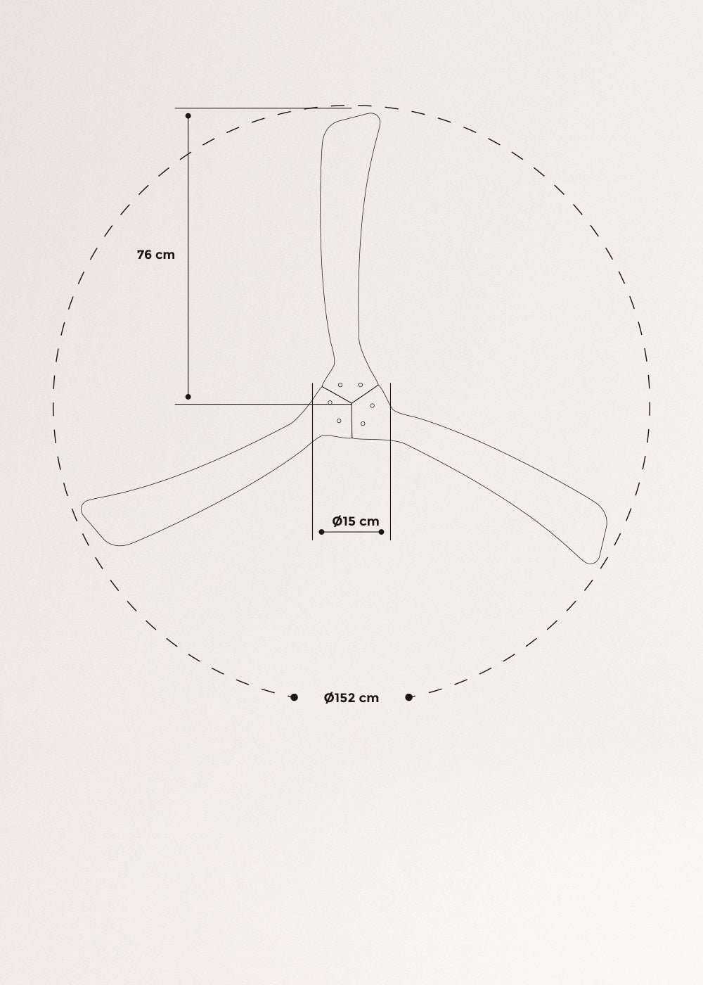 Wind Large DC - Silent XL 40W Ceiling Fan - White/Dark Wood