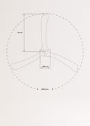 Wind Large DC - 40W Silent XL Ceiling Fan - White and Dark Wood