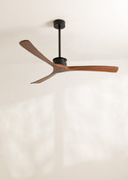 Wind Large DC - Ventilador De Techo 40W Silent XL Wifi - Negro y Madera Oscura