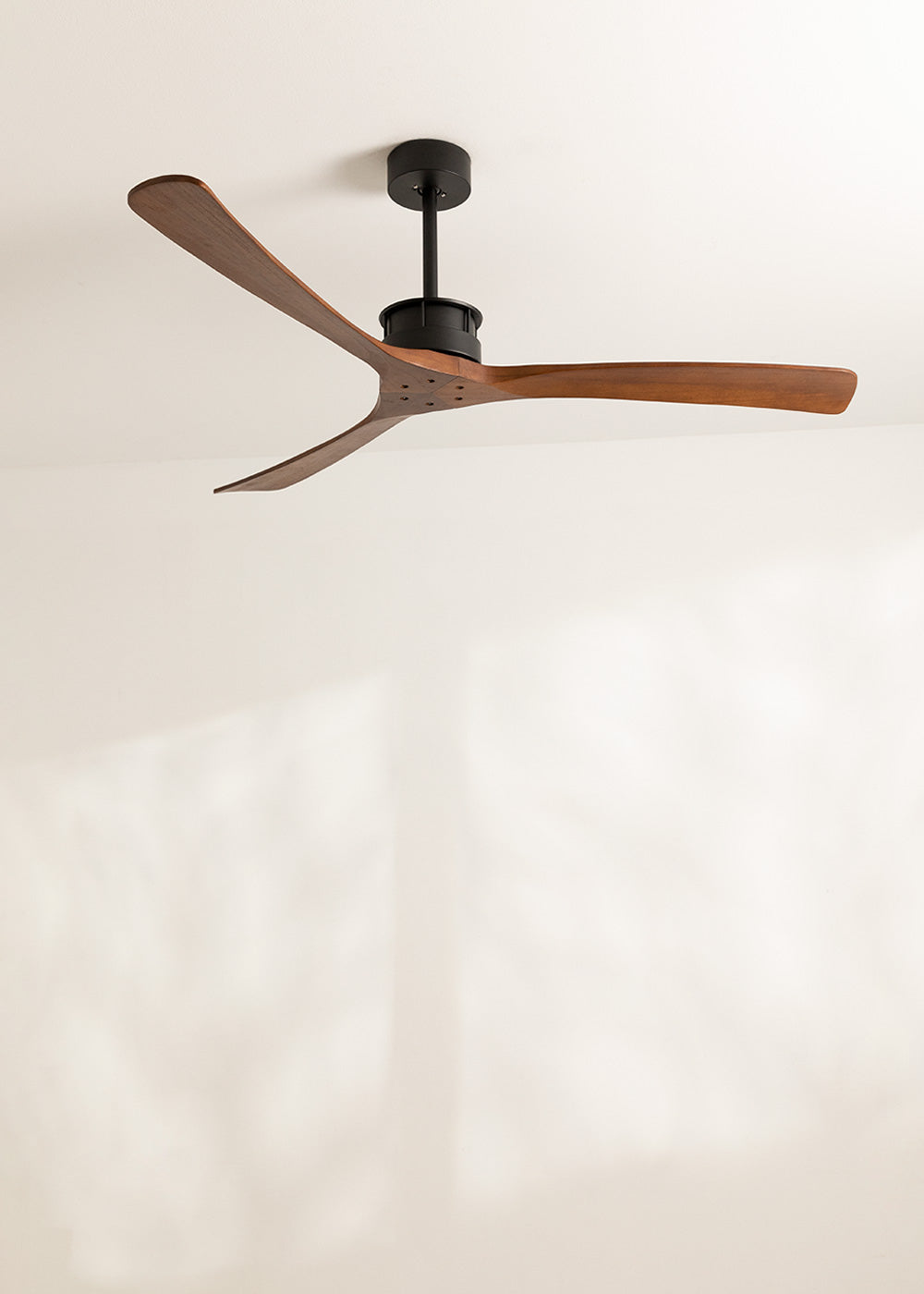 Wind Large DC - Silent XL 40W Ceiling Fan - Black & Dark Wood