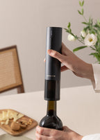 Wine Opener Steel - Electric Corkscrew with Accessories - Black